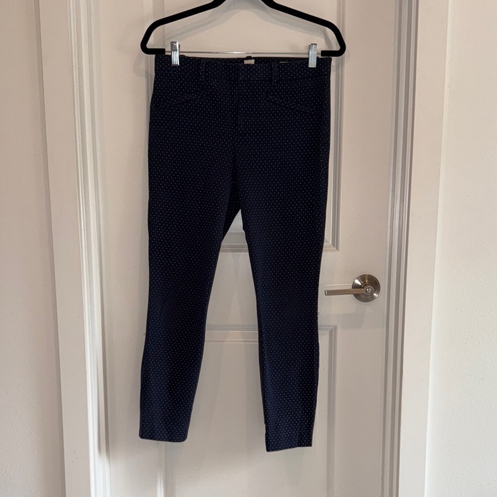 GAP Navy Skinny Ankle Pants with white  Dots size 6 reg